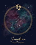 Sternzeichen Jungfrau Poster – Celestial Premium