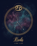 Sternzeichen Krebs Poster – Celestial Premium