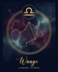 Sternzeichen Waage Poster – Celestial Premium