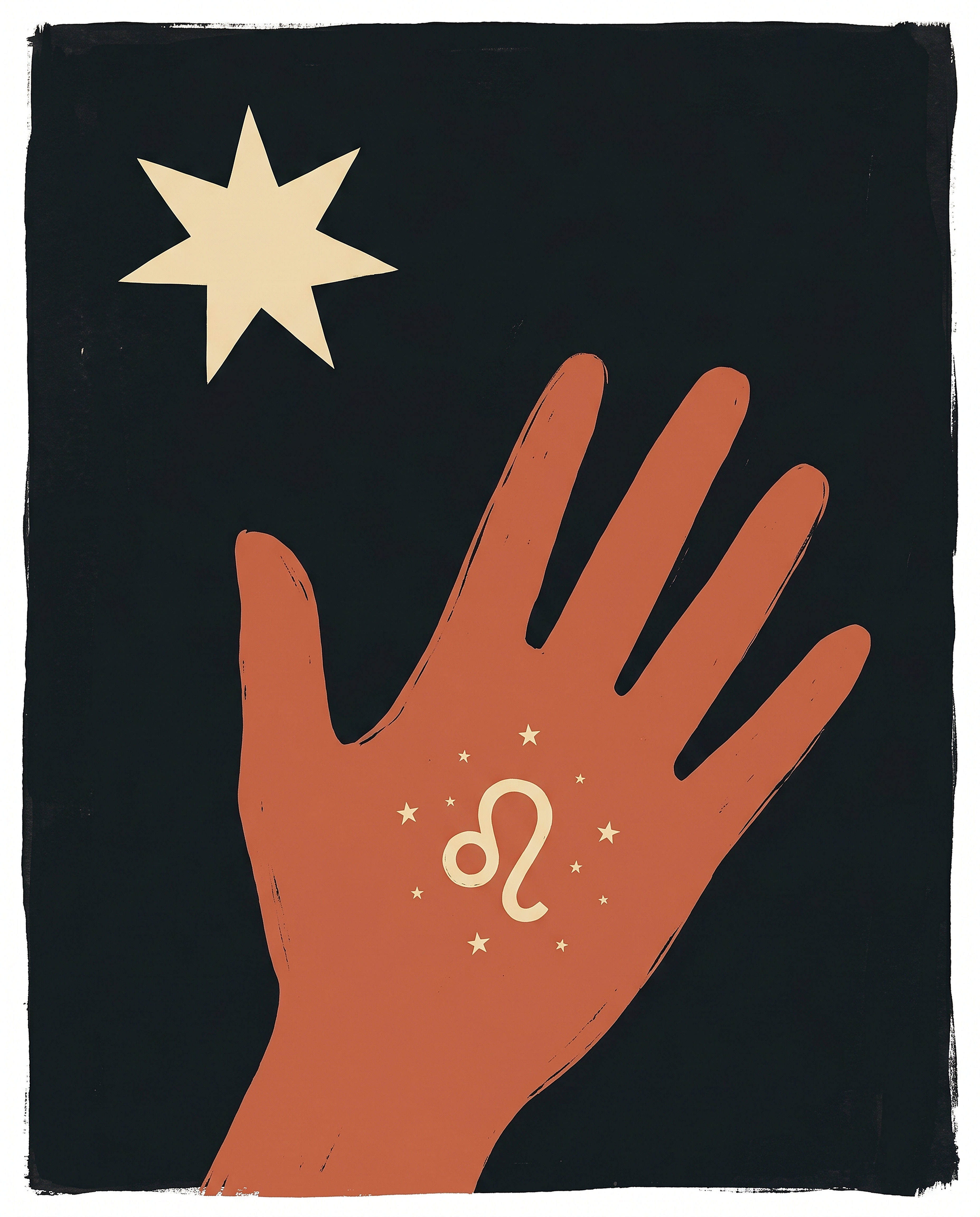 Sternzeichen Löwe Poster – Modern Folk