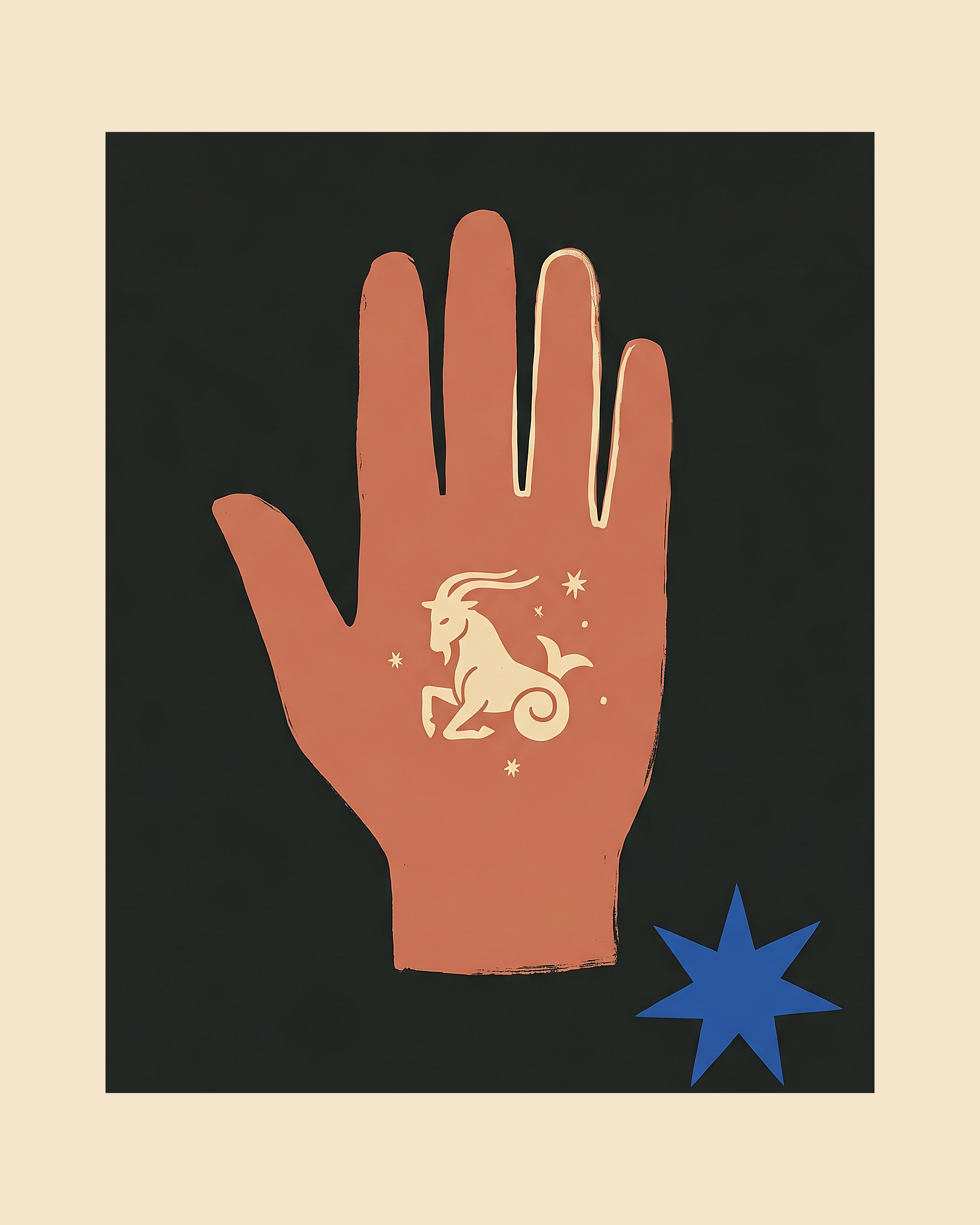 Sternzeichen Steinbock Poster – Modern Folk