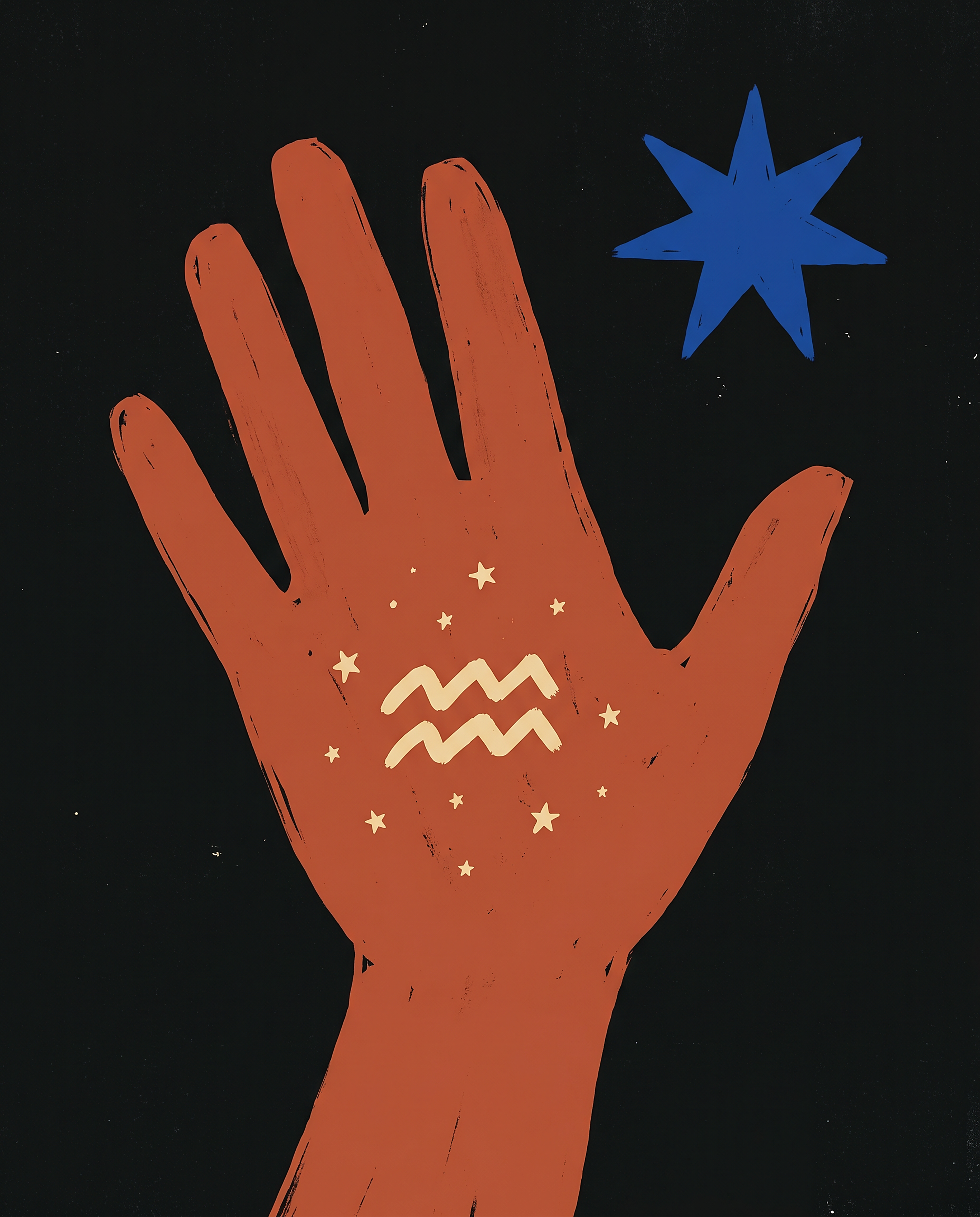 Sternzeichen Wassermann Poster – Modern Folk