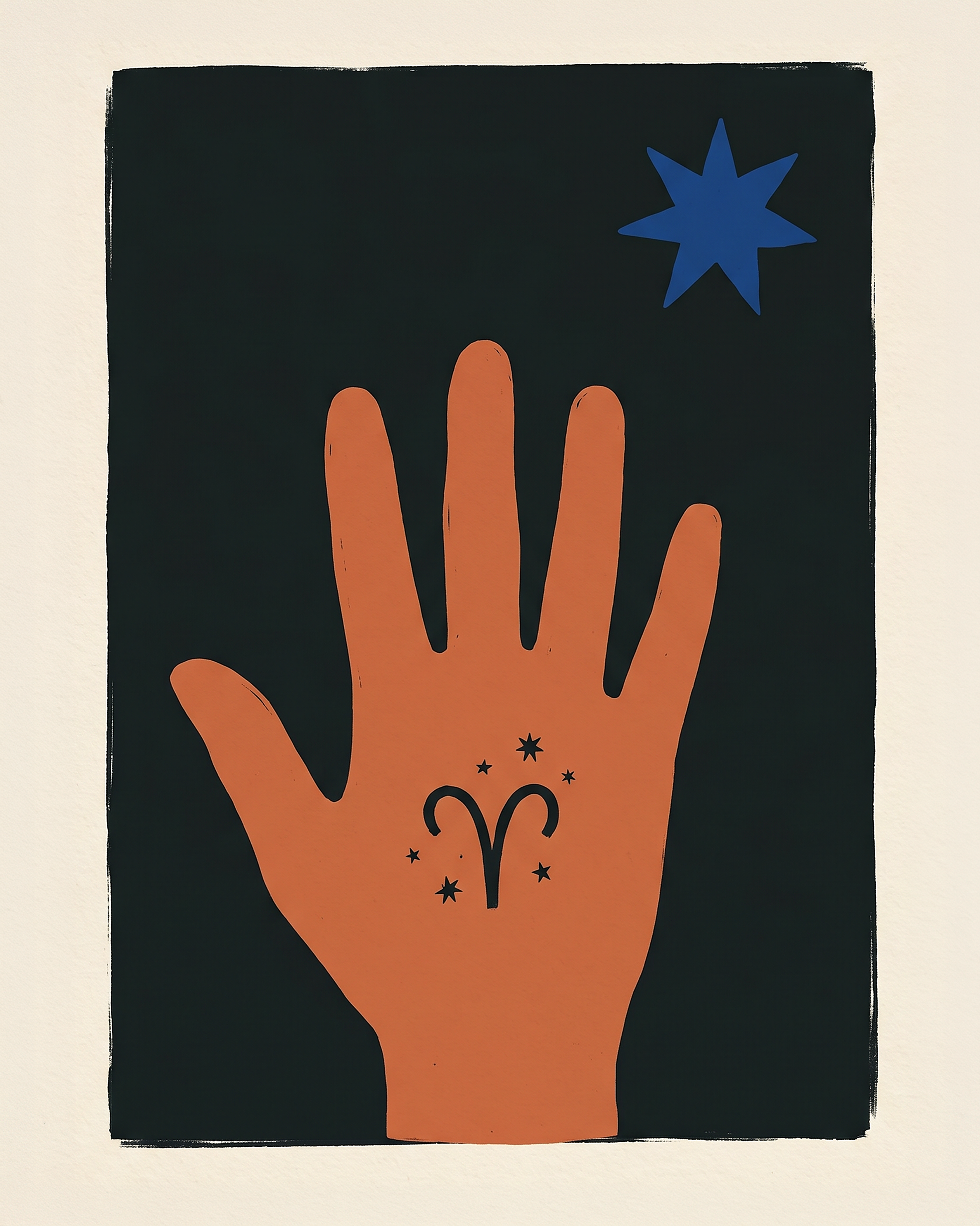 Sternzeichen Widder Poster – Modern Folk