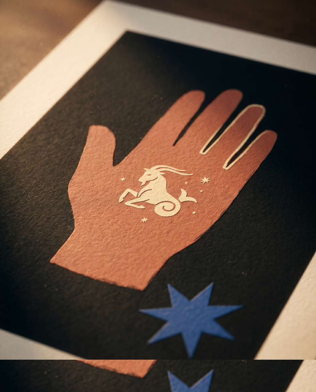 Steinbock Modern Folk Poster – Detailansicht